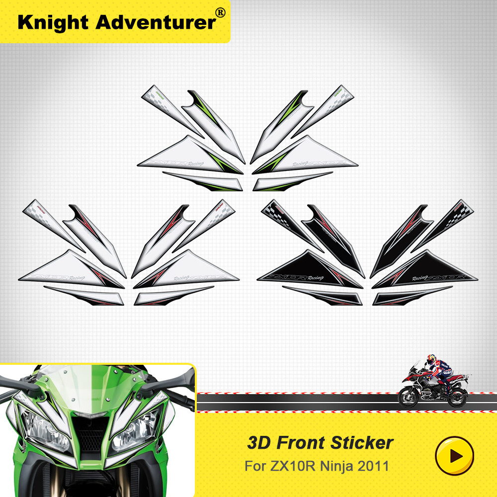 ３Ｒ❤︎　アイボリーの1 For Kawasaki Ninja ZX10R 2011 -2015 3D Gel Front Headlight Fairing