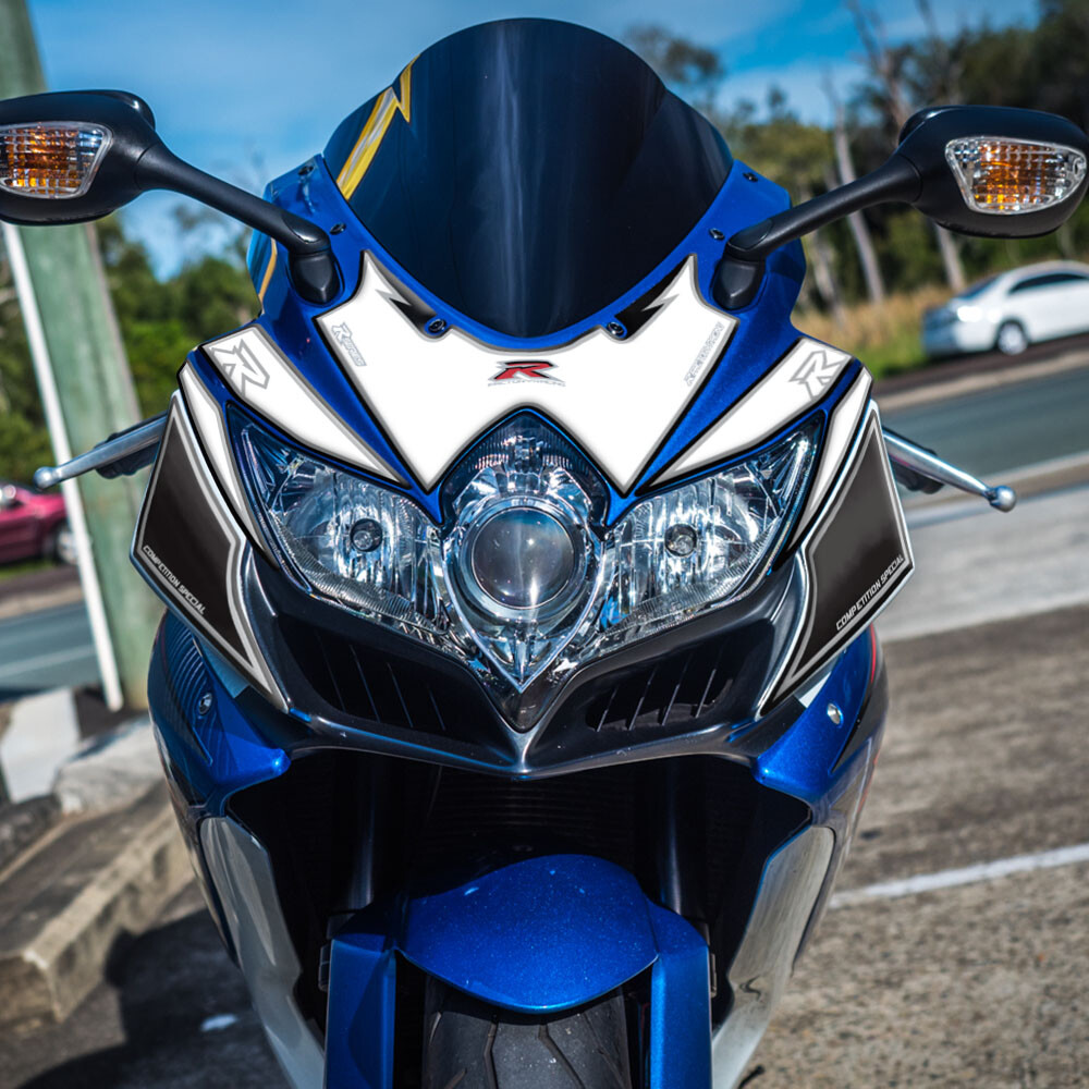 Raised 3D Chrome Gold Emblem Decal GSXR 600 1000 GSX-R 750 Fairing Sticker Bling