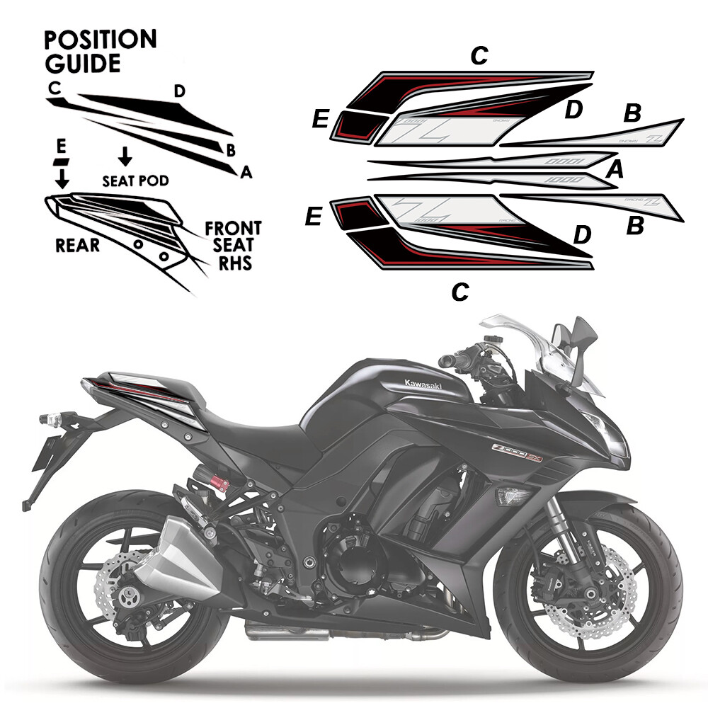 For 2012 Kawasaki Z1000SX Rear Seat Side Fairing Protector Pad
