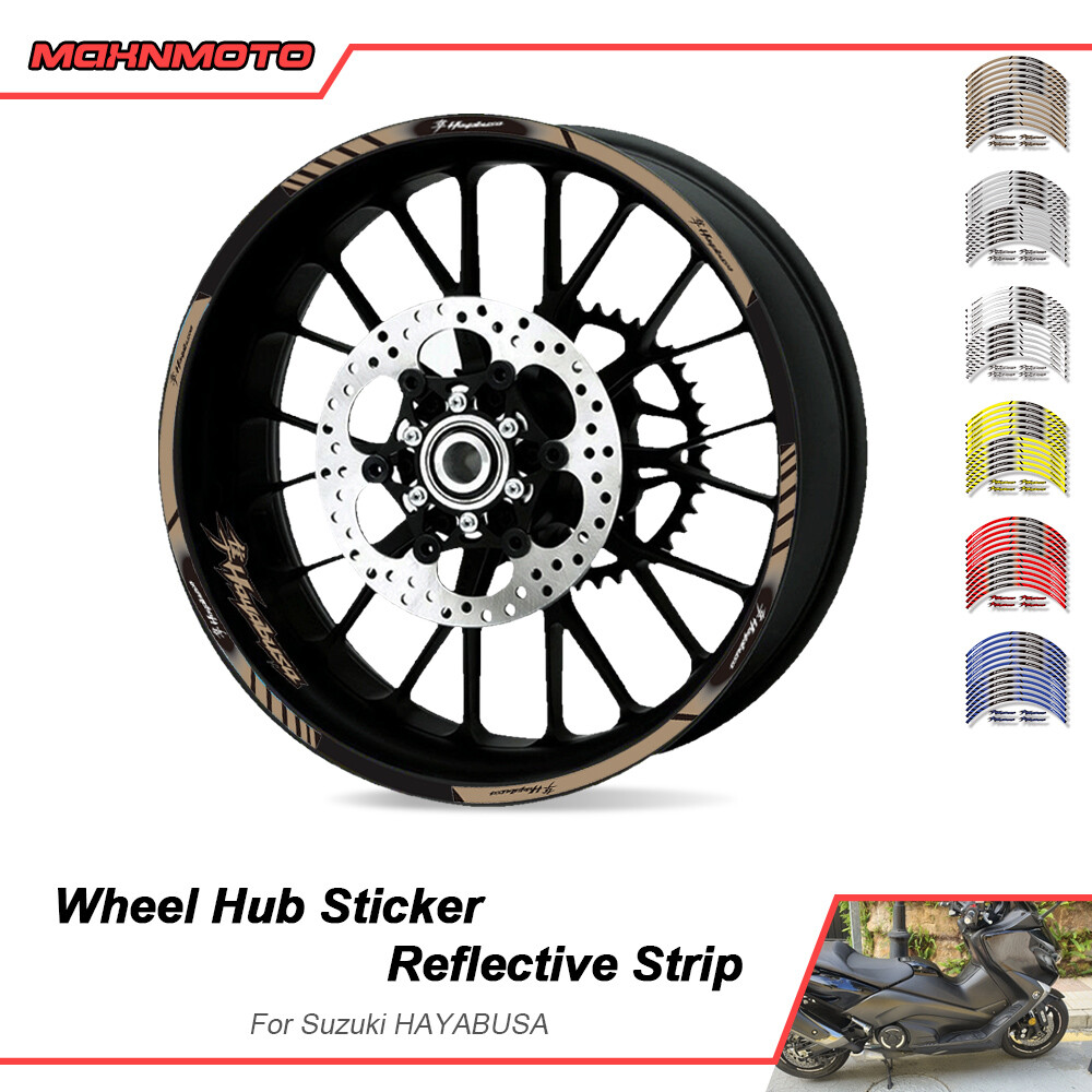 Suzuki Hayabusa 1340 Wheel Stickers - Rim Tape Decals For Motorcycle Wheels (17")