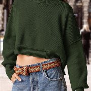 Womens-Cropped-Sweater-Fall-Long-Sleeve-Crop-Pullover-Sweater-Armygreen-6