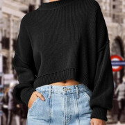 Womens-Cropped-Sweater-Fall-Long-Sleeve-Crop-Pullover-Sweater-Black-5