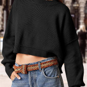 Womens-Cropped-Sweater-Fall-Long-Sleeve-Crop-Pullover-Sweater-Black-6