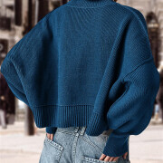 Womens-Cropped-Sweater-Fall-Long-Sleeve-Crop-Pullover-Sweater-Blue-2