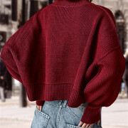 Womens-Cropped-Sweater-Fall-Long-Sleeve-Crop-Pullover-Sweater-Winered-2