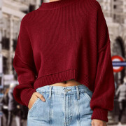 Womens-Cropped-Sweater-Fall-Long-Sleeve-Crop-Pullover-Sweater-Winered-6