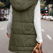 Womens-Winter-Sherpa-Fleece-Long-Vest-Armygreen-2