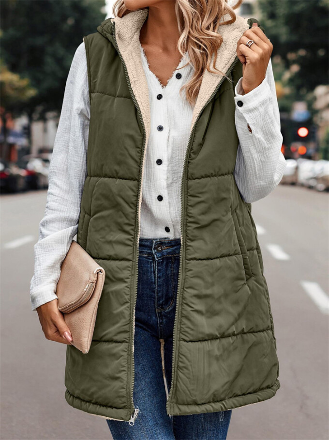 Womens-Winter-Sherpa-Fleece-Long-Vest-Armygreen-3.jpg