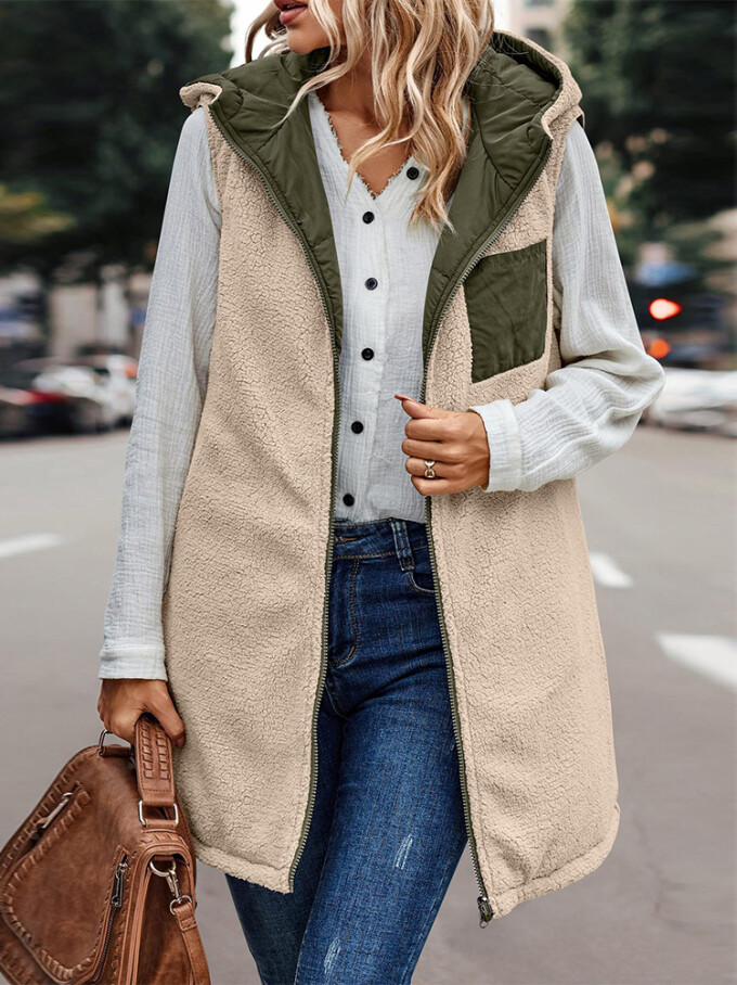 Womens-Winter-Sherpa-Fleece-Long-Vest-Armygreen-7.jpg