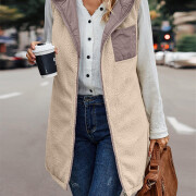 Womens-Winter-Sherpa-Fleece-Long-Vest-Camel-7