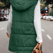 Womens-Winter-Sherpa-Fleece-Long-Vest-Green-2