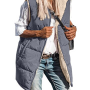 Womens-Winter-Sherpa-Fleece-Long-Vest-Greyblue-1