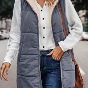 Womens-Winter-Sherpa-Fleece-Long-Vest-Greyblue-6