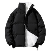 Mens-Sherpa-Lined-Puffer-Jacket-Black-1