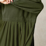 Womens-Oversized-Long-Sleeve-Sweatshirt-Dress-Armygreen-3