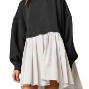 Womens-Oversized-Long-Sleeve-Sweatshirt-Dress-Blackwhite-1