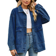 Womens-Oversized-Vintage-Denim-Jacket-Navyblue-1