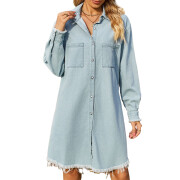 Womens-Vintage-Denim-Shirt-Dress-Blue-1