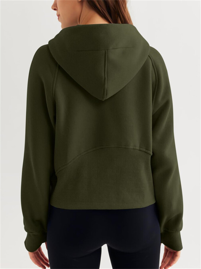 Womens-Cropped-Sweatshirt-Quarter-Zipper-Fleece-Pullover-Hoodies-Armygreen-2.jpg