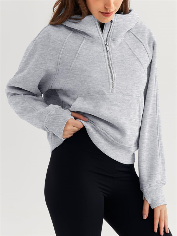 Womens-Cropped-Sweatshirt-Quarter-Zipper-Fleece-Pullover-Hoodies-Grey-3.jpg