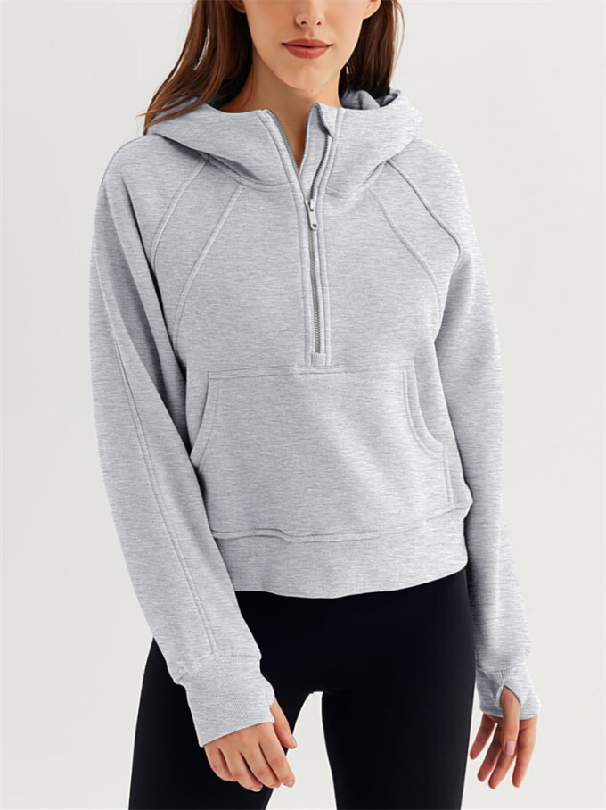 Womens-Cropped-Sweatshirt-Quarter-Zipper-Fleece-Pullover-Hoodies-Grey-4.jpg