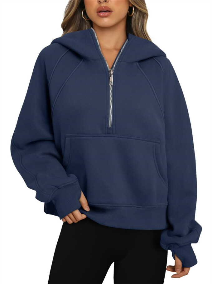 Womens-Cropped-Sweatshirt-Quarter-Zipper-Fleece-Pullover-Hoodies-Navyblue-1.jpg