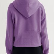 Womens-Cropped-Sweatshirt-Quarter-Zipper-Fleece-Pullover-Hoodies-Purple-2