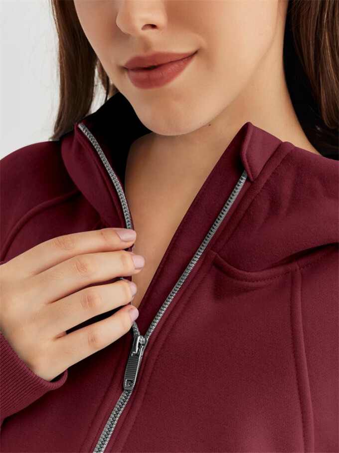 Womens-Cropped-Sweatshirt-Quarter-Zipper-Fleece-Pullover-Hoodies-Winered-5.jpg