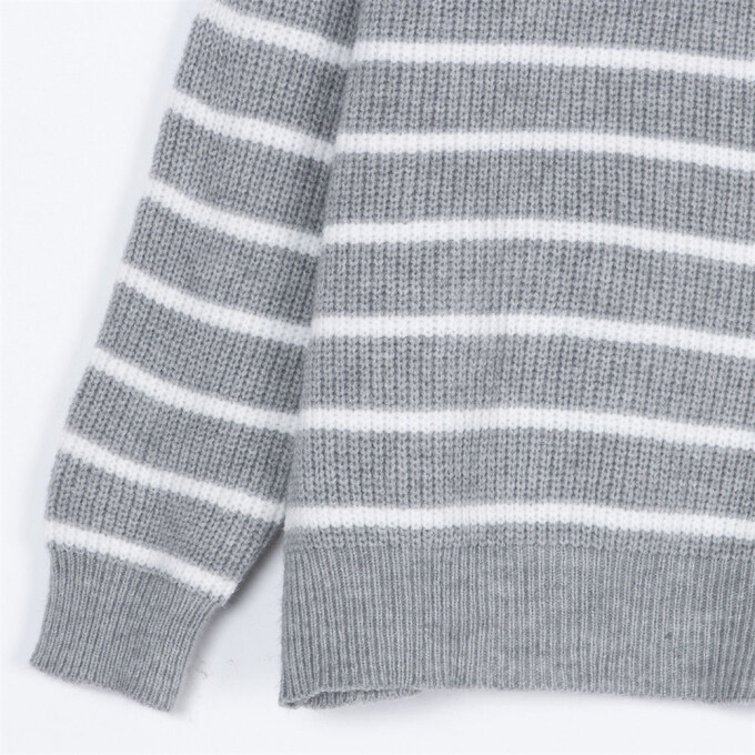 Womens-Fall-Half-Zip-Striped-Sweater-Grey-2.jpg