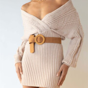 Womens-Long-Sleeve-Knit-Bodycon-Dress-Beige-3