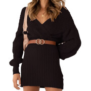 Womens-Long-Sleeve-Knit-Bodycon-Dress-Black-1