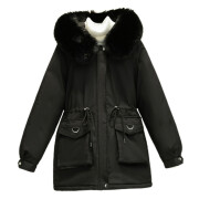 Womens-Winter-Hooded-Puffer-Jacket-Black-6