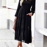 Womens-2023-Long-Sleeve-Maxi-Dress-Black-3