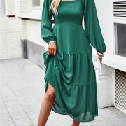 Womens-2023-Long-Sleeve-Maxi-Dress-Green-3