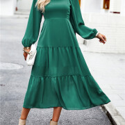 Womens-2023-Long-Sleeve-Maxi-Dress-Green-4