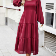 Womens-2023-Long-Sleeve-Maxi-Dress-Winered-6