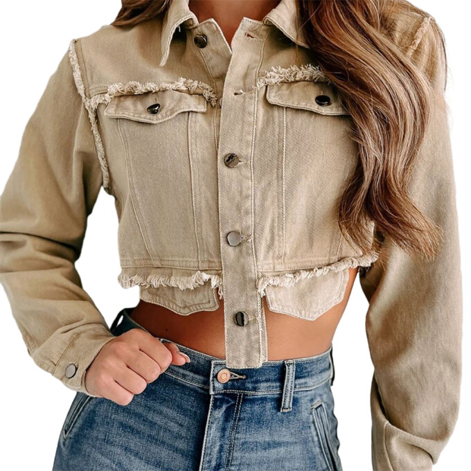 Womens-Crop-Denim-Jacket-Khaki-1.jpg