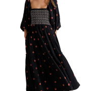 Womens-Floral-Embroidered-Maxi-Dress-Black-1