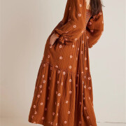 Womens-Floral-Embroidered-Maxi-Dress-Brown-2