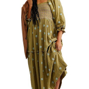 Womens-Floral-Embroidered-Maxi-Dress-Green-1