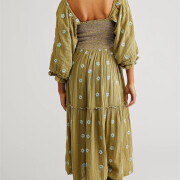 Womens-Floral-Embroidered-Maxi-Dress-Green-2