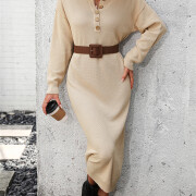 Womens-2023-Fall-Knit-Sweater-Maxi-Dress-Long-Sleeve-Button-V-Neck-Sweater-Long-Dress-Apricot-4