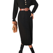 Womens-2023-Fall-Knit-Sweater-Maxi-Dress-Long-Sleeve-Button-V-Neck-Sweater-Long-Dress-Black-1