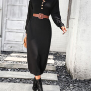 Womens-2023-Fall-Knit-Sweater-Maxi-Dress-Long-Sleeve-Button-V-Neck-Sweater-Long-Dress-Black-4