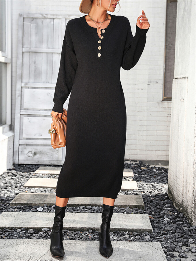 Womens-2023-Fall-Knit-Sweater-Maxi-Dress-Long-Sleeve-Button-V-Neck-Sweater-Long-Dress-Black-5.jpg