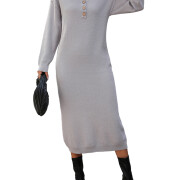 Womens-2023-Fall-Knit-Sweater-Maxi-Dress-Long-Sleeve-Button-V-Neck-Sweater-Long-Dress-Grey-1