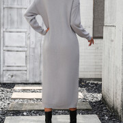 Womens-2023-Fall-Knit-Sweater-Maxi-Dress-Long-Sleeve-Button-V-Neck-Sweater-Long-Dress-Grey-2