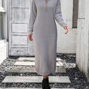 Womens-2023-Fall-Knit-Sweater-Maxi-Dress-Long-Sleeve-Button-V-Neck-Sweater-Long-Dress-Grey-4