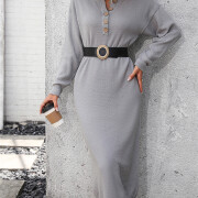 Womens-2023-Fall-Knit-Sweater-Maxi-Dress-Long-Sleeve-Button-V-Neck-Sweater-Long-Dress-Grey-5