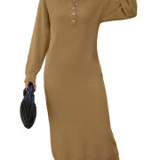 Womens-2023-Fall-Knit-Sweater-Maxi-Dress-Long-Sleeve-Button-V-Neck-Sweater-Long-Dress-Khaki-1